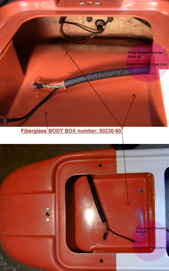 Harley Topper Figerglass body box 50230-60