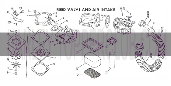 Harley Topper Reed Valve and Air Intake 