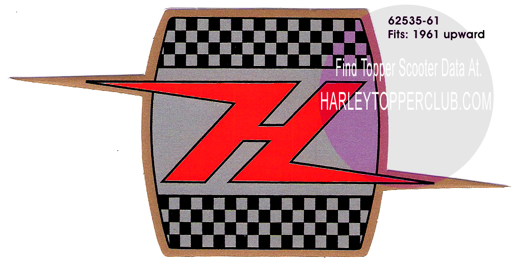 Harley Topper H decal 62535-61
