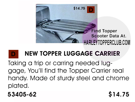 Harley Topper Luggage Carrier Ad 1962