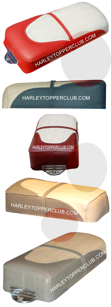 Harley Topper seat selection colors and sewing patterns 52011-59,52014-61,52023-62.