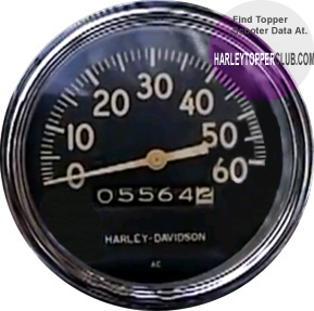 Harley Topper Speedometer fits 1962 to 1965 number 67010-59A